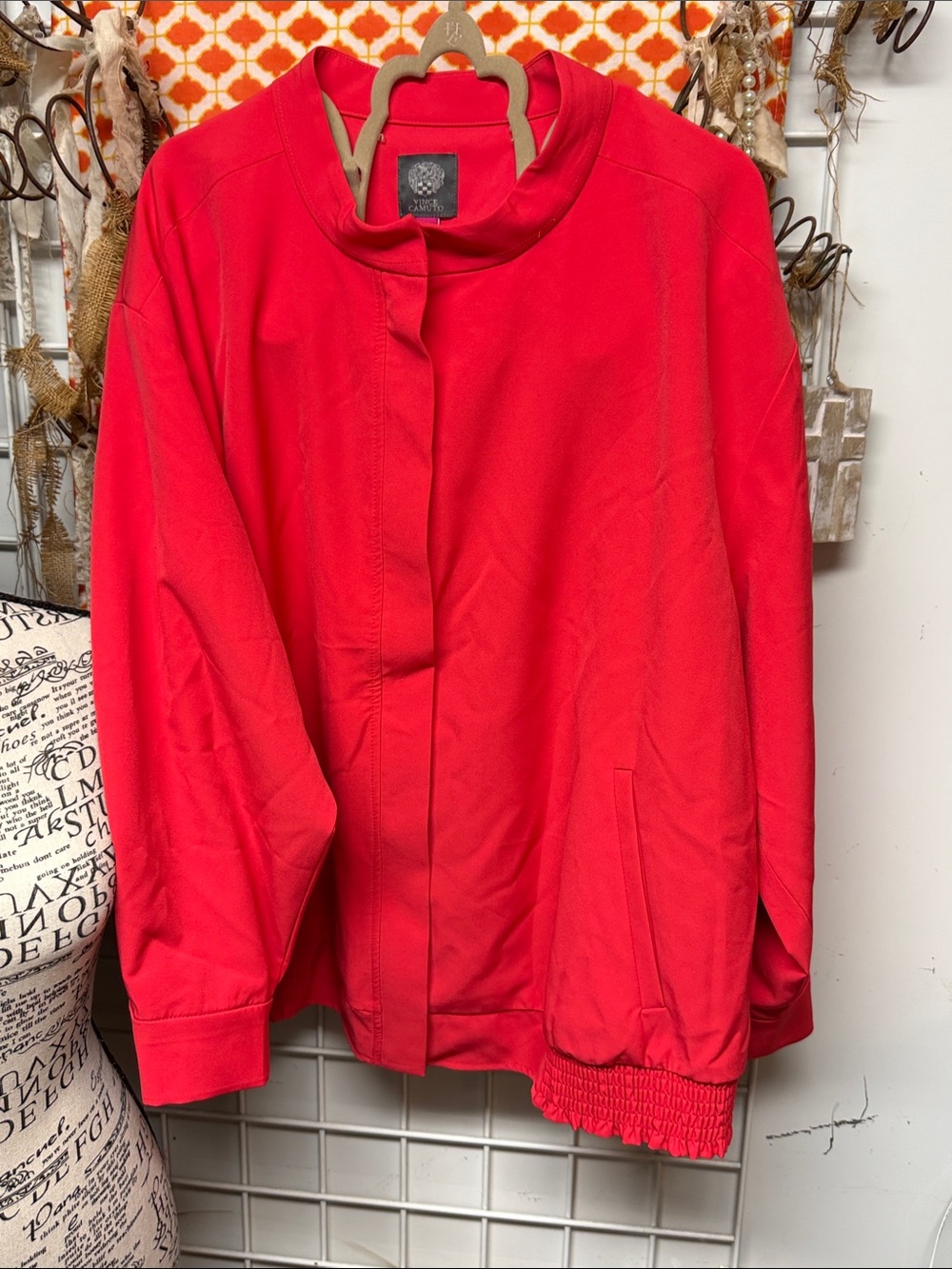 Vince Camuto Women's dark coral Bomber Jacket